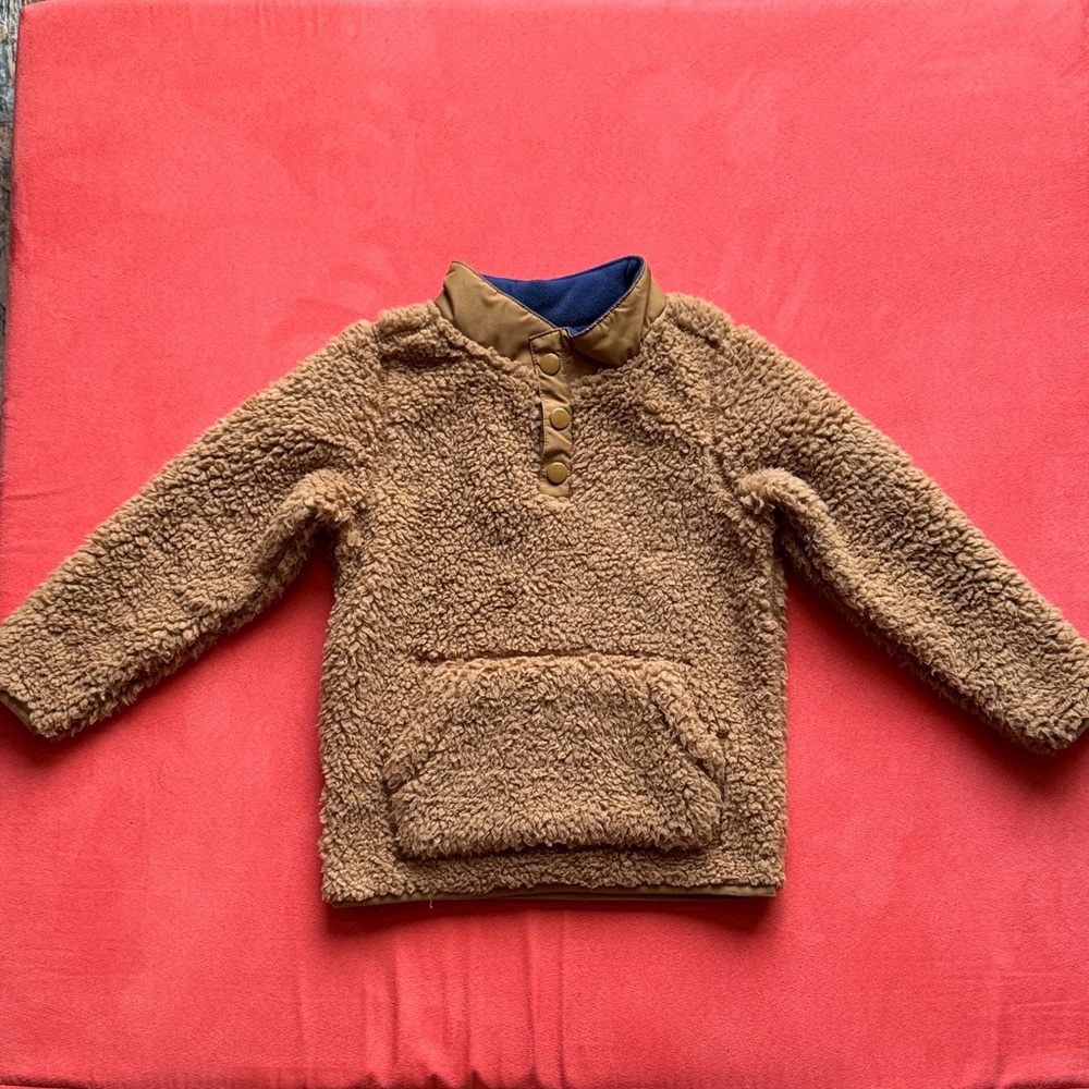Carters 1/4 Zip Sherpa Pullover brown